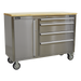 Sealey - AP4804SS Mobile Stainless Steel Tool Cabinet 4 Drawer Storage & Workstations Sealey - Sparks Warehouse