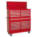 Sealey - Tool Chest Combination 23 Drawer with Ball Bearing Slides - Red Storage & Workstations Sealey - Sparks Warehouse