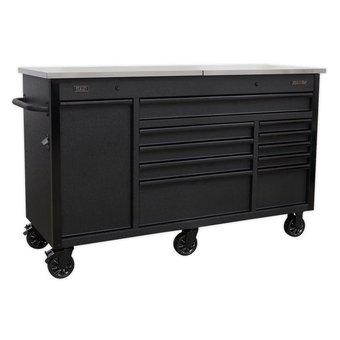 Sealey - AP6310BE Mobile Tool Cabinet 1600mm with Power Tool Charging Drawer Storage & Workstations Sealey - Sparks Warehouse