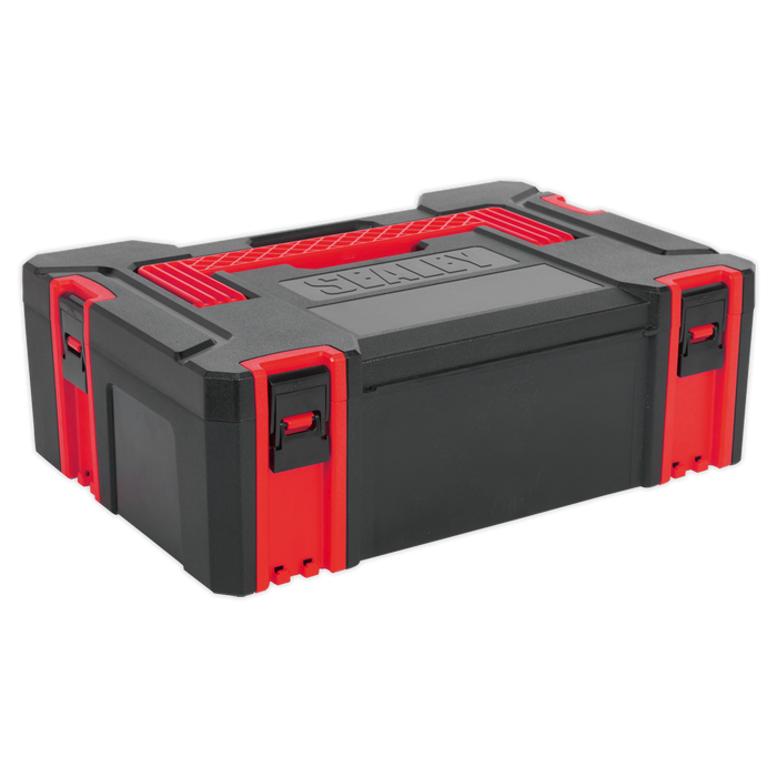 Sealey - AP8150 ABS Stackable Click Together Toolbox - Medium Storage & Workstations Sealey - Sparks Warehouse