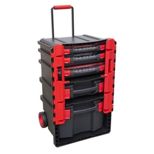 Sealey - AP860 Professional Mobile Toolbox with 5 Removable Storage Cases Storage & Workstations Sealey - Sparks Warehouse