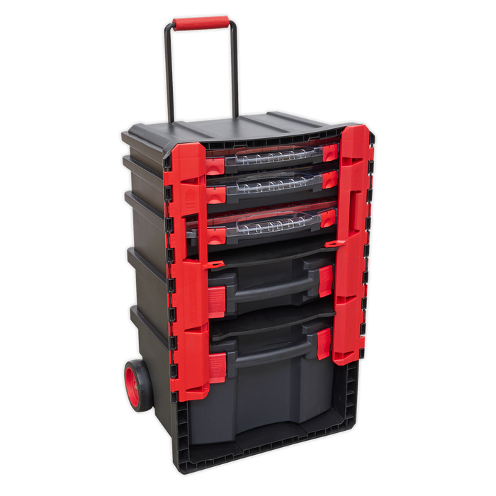 Sealey - AP860 Professional Mobile Toolbox with 5 Removable Storage Cases Storage & Workstations Sealey - Sparks Warehouse