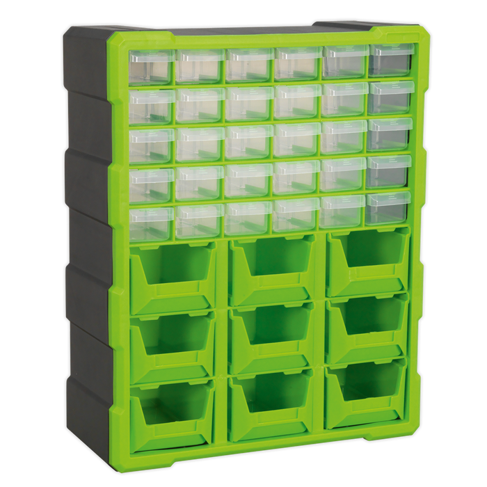 Sealey - APDC39HV Cabinet Box 39 Drawer - Hi-Vis Green/Black Storage & Workstations Sealey - Sparks Warehouse