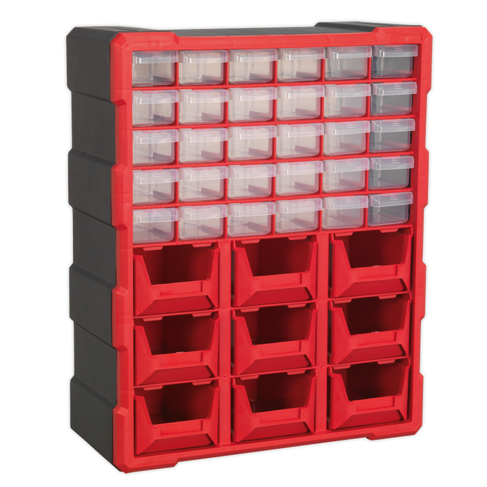 Sealey - APDC39R Cabinet Box 39 Drawer - Red/Black Storage & Workstations Sealey - Sparks Warehouse