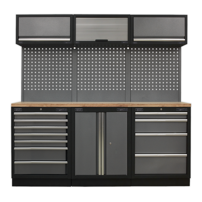 Sealey - APMSSTACK07W Modular Storage System Combo - Pressed Wood Worktop Storage & Workstations Sealey - Sparks Warehouse