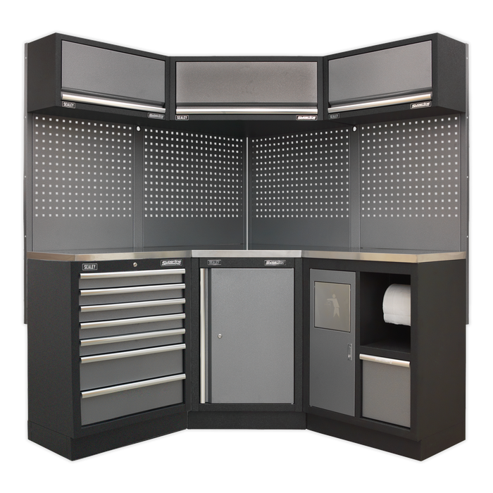 Sealey - APMSSTACK08SS Modular Storage System Combo - Stainless Steel Worktop Storage & Workstations Sealey - Sparks Warehouse