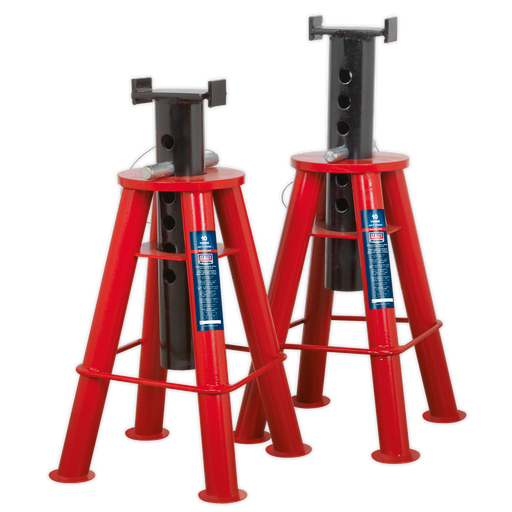 Sealey - AS10 Axle Stands (Pair) 10tonne Capacity per Stand Jacking & Lifting Sealey - Sparks Warehouse