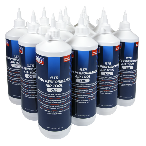Sealey - ATO/1000 Air Tool Oil 1L Pack of 12 Consumables Sealey - Sparks Warehouse