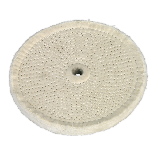 Sealey - BG200BW Buffing Wheel Ø200 x 16mm 16mm Bore Fine Consumables Sealey - Sparks Warehouse