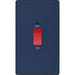 BG Evolve - PCDDB72B - Matt Blue (Black) 45A Rectangular Switch, Double Pole With LED Power Indicator BG - Evolve - Screwless Matt Blue BG - Sparks Warehouse