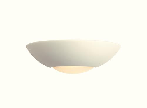 Firstlight C333UN Ceramic Wall Light - 18w PLC - Unglazed with Acid White Glass - Firstlight - sparks-warehouse