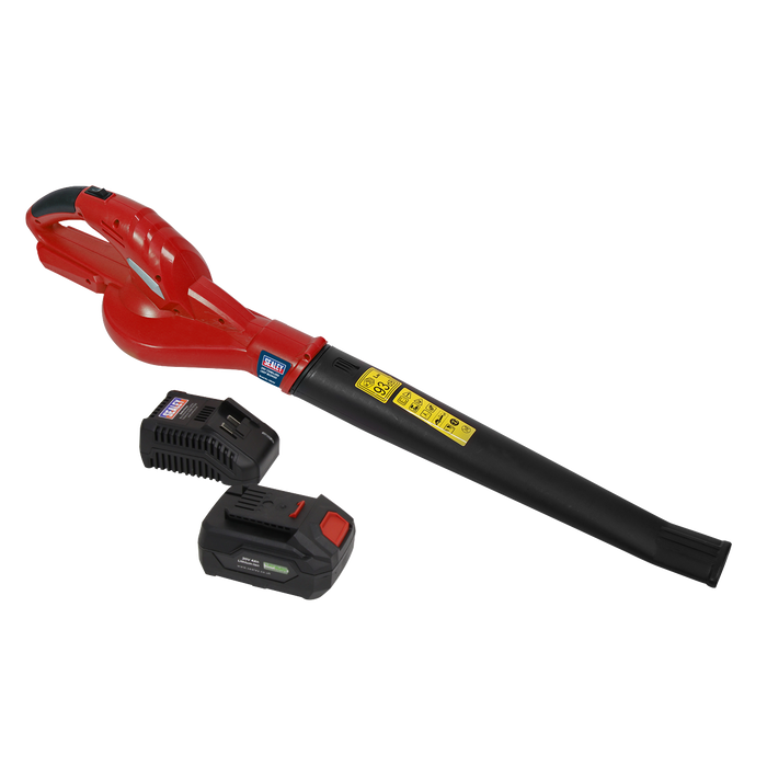 Sealey - CB20VCOMBO4 Leaf Blower Cordless 20V with 4Ah Battery & Charger Janitorial, Material Handling & Leisure Sealey - Sparks Warehouse