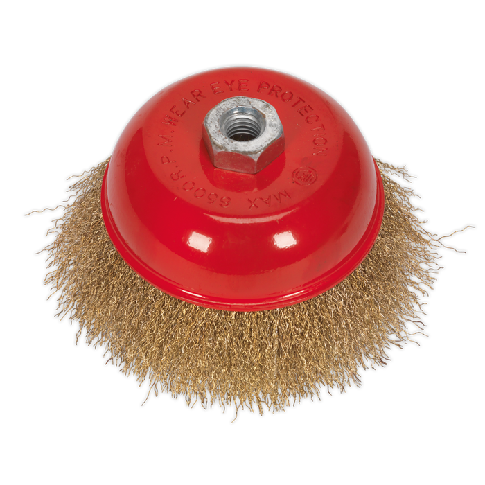 Sealey - CBC125 Brassed Steel Cup Brush Ø125mm M14 x 2mm Consumables Sealey - Sparks Warehouse