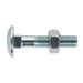 Sealey - CBN840 Coach Bolt & Nut M8 x 40mm Zinc DIN 603 Pack of 50 Consumables Sealey - Sparks Warehouse
