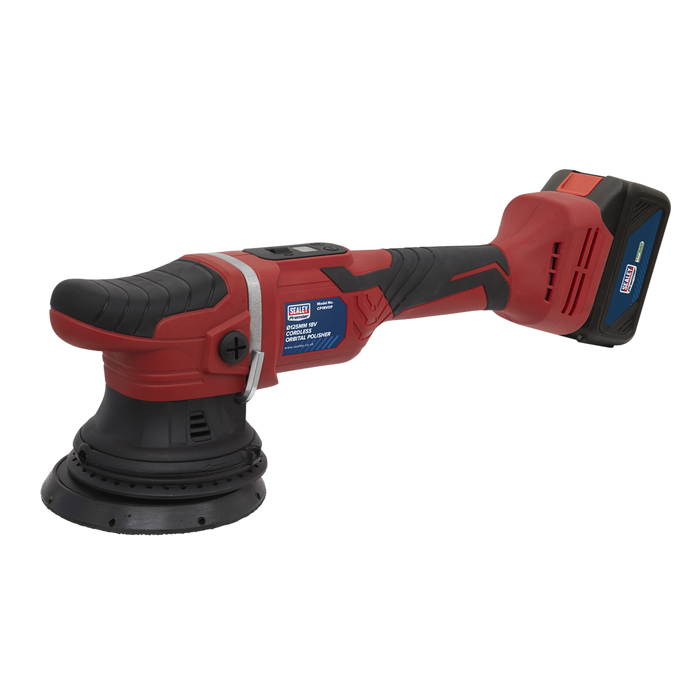 Sealey - CP18VOP Cordless Orbital Polisher Ø125mm 18V Li-ion Electric Power Tools Sealey - Sparks Warehouse