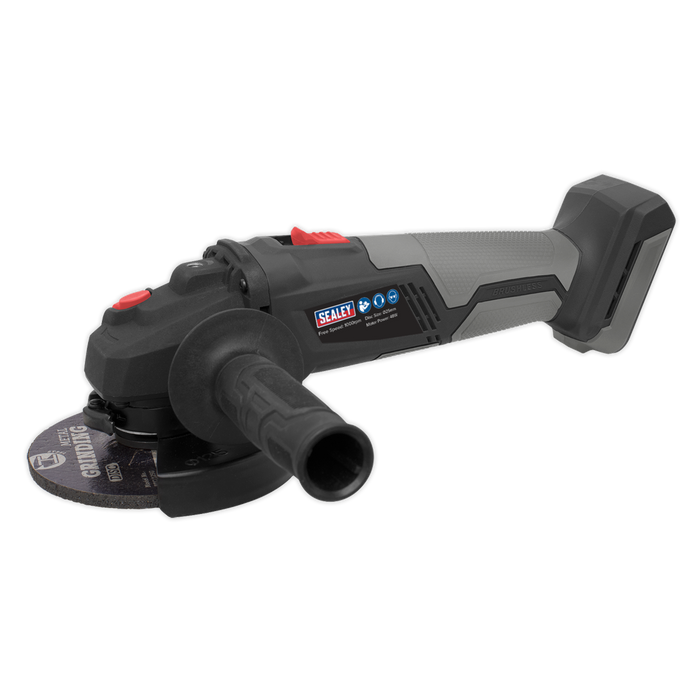 Sealey - CP20VAGX Brushless Angle Grinder Ø115mm 20V - Body Only Electric Power Tools Sealey - Sparks Warehouse