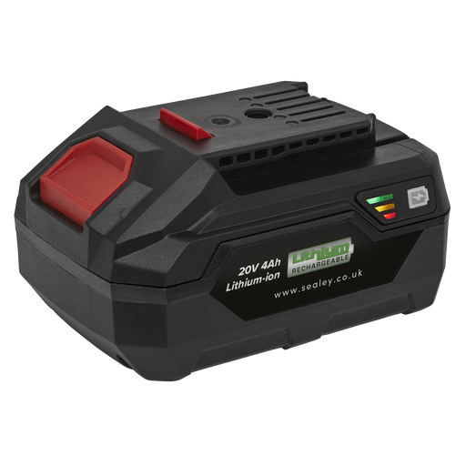 Sealey - CP20VBP4 Power Tool Battery 20V 4Ah Lithium-ion for CP20V Series Electric Power Tools Sealey - Sparks Warehouse