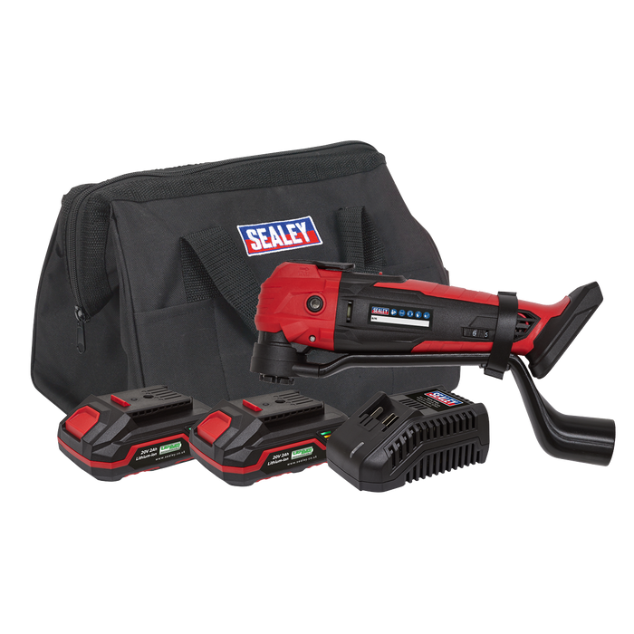 Sealey - CP20VMTKIT Cordless Oscillating Multi-Tool Kit 20V - 2 Batteries Electric Power Tools Sealey - Sparks Warehouse