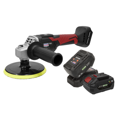 Sealey - CP20VRPKIT2 20V Ø150mm Cordless Rotary Polisher Kit - 2 Batteries Electric Power Tools Sealey - Sparks Warehouse