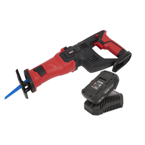 Sealey - CP20VRSKIT1 20V 2Ah Cordless Reciprocating Saw Kit Electric Power Tools Sealey - Sparks Warehouse