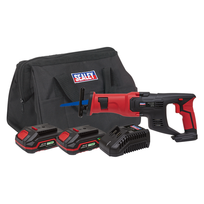 Sealey - CP20VRSKIT Cordless Reciprocating Saw Kit 20V - 2 Batteries Electric Power Tools Sealey - Sparks Warehouse