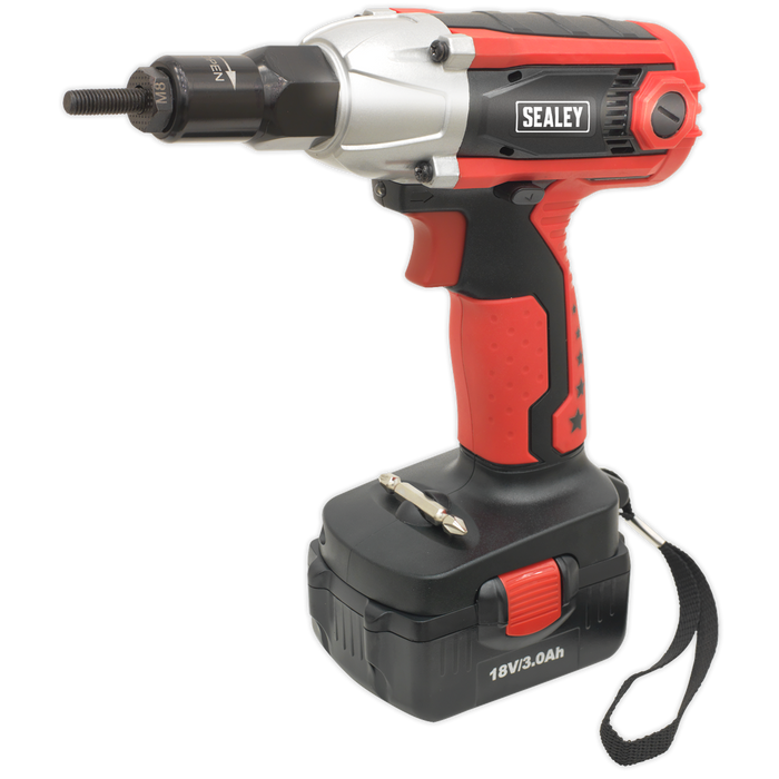 Sealey - CP315 Cordless Nut Riveter/Impact Driver 18V 3Ah Lithium-ion 1hr Charger Electric Power Tools Sealey - Sparks Warehouse