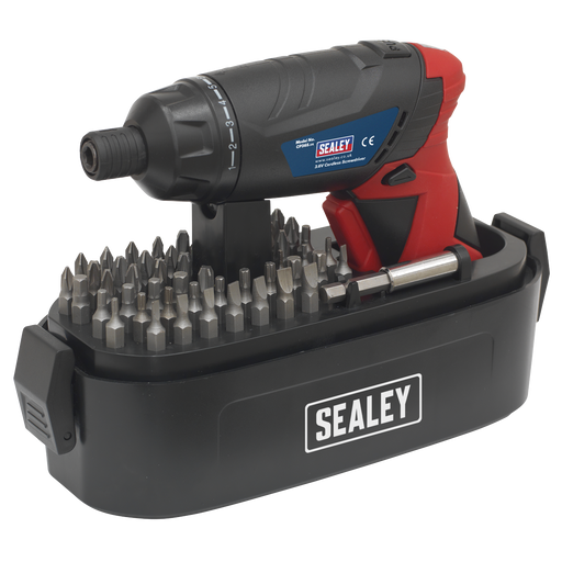 Sealey - CP36S Cordless Screwdriver Set 53pc 3.6V Lithium-ion Electric Power Tools Sealey - Sparks Warehouse