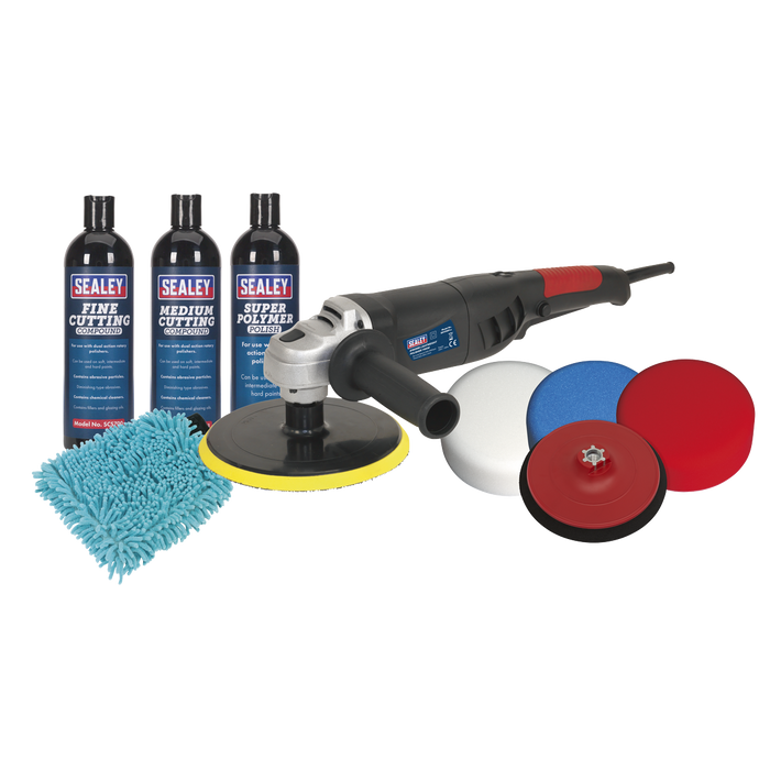 Sealey - Ø180mm Pro Polishing & Compounding Kit 1100W/230V Electric Power Tools Sealey - Sparks Warehouse