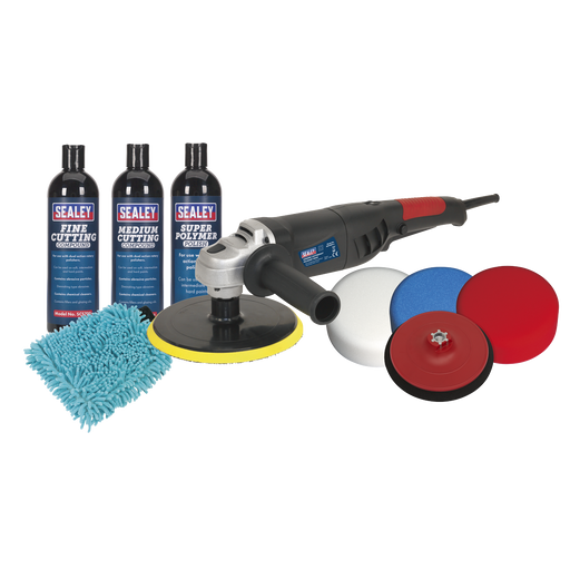 Sealey - Ø180mm Pro Polishing & Compounding Kit 1100W/230V Electric Power Tools Sealey - Sparks Warehouse