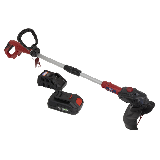 Sealey - CS20VCOMBO2 Strimmer Cordless 20V with 2Ah Battery & Charger Janitorial, Material Handling & Leisure Sealey - Sparks Warehouse
