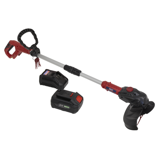 Sealey - CS20VCOMBO4 Strimmer Cordless 20V with 4Ah Battery & Charger Janitorial, Material Handling & Leisure Sealey - Sparks Warehouse