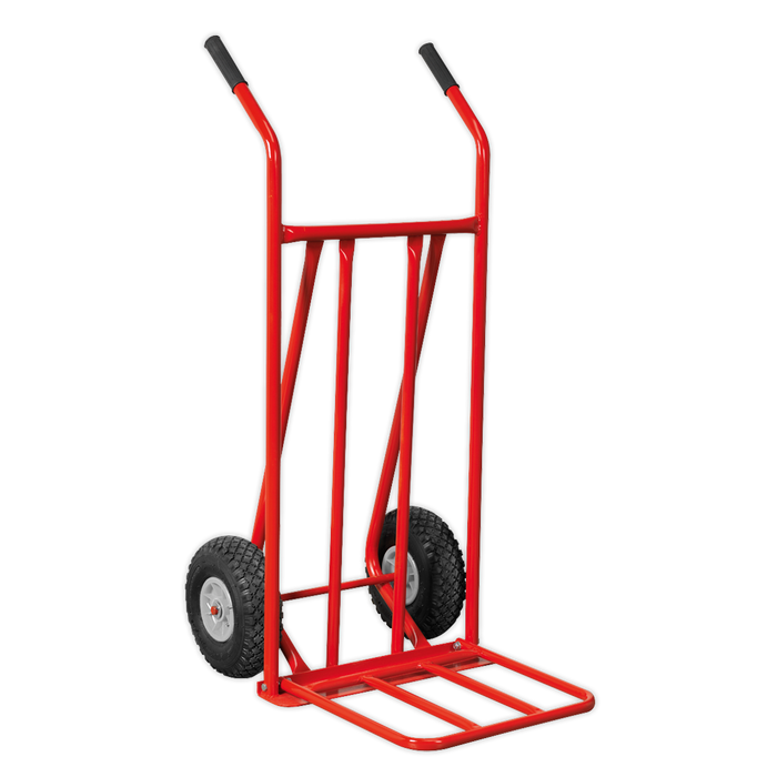 Sealey - CST800 Sack Truck with Pneumatic Tyres & Foldable Toe 150kg Capacity Janitorial, Material Handling & Leisure Sealey - Sparks Warehouse