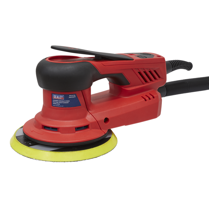 Sealey - DAS150PS Electric Palm Sander Ø150mm Variable Speed 350W/230V Electric Power Tools Sealey - Sparks Warehouse