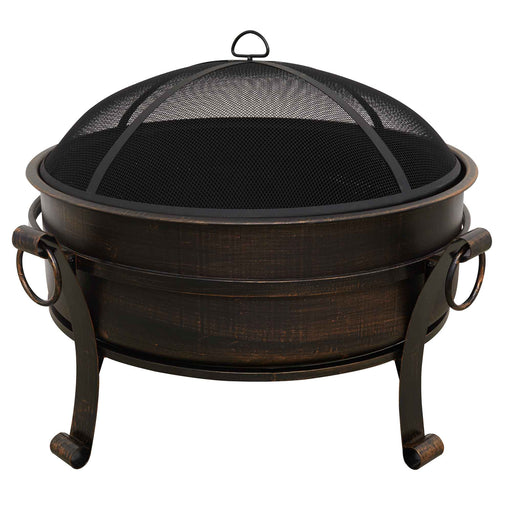 DG42 30" Deluxe 2-in-1 Outdoor Fire Pit/Coffee Table Fire Pit Dellonda - Sparks Warehouse