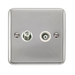 Scolmore DPCH157WH - Isolated Satellite + Coaxial Outlet - White Deco Plus Scolmore - Sparks Warehouse