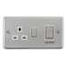 Scolmore DPCH504WH - 45A Ingot 2 Gang DP Switch With 13A DP Switched Socket - White Deco Plus Scolmore - Sparks Warehouse