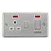 Scolmore DPCH505WH - 45A Ingot 2 Gang DP Switch With 13A DP Switched Socket + Neons - White Deco Plus Scolmore - Sparks Warehouse