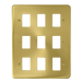 Scolmore DPSB20509 - 9 Gang GridPro® Frontplate - Satin Brass GridPro Scolmore - Sparks Warehouse
