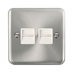 Scolmore DPSC126WH - Twin Telephone Outlet - Secondary - White Deco Plus Scolmore - Sparks Warehouse