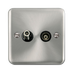 Scolmore DPSC157BK - Isolated Satellite + Coaxial Outlet - Black Deco Plus Scolmore - Sparks Warehouse