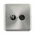 Scolmore DPSC170BK - Non-Isolated Satellite + Coaxial Outlet - Black Deco Plus Scolmore - Sparks Warehouse