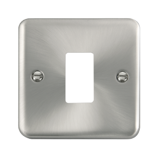 Scolmore DPSC20401 - 1 Gang GridPro® Frontplate - Satin Chrome GridPro Scolmore - Sparks Warehouse