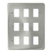 Scolmore DPSC20509 - 9 Gang GridPro® Frontplate - Satin Chrome GridPro Scolmore - Sparks Warehouse