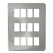 Scolmore DPSC20512 - 12 Gang GridPro® Frontplate - Satin Chrome GridPro Scolmore - Sparks Warehouse