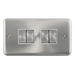 Scolmore DPSC414WH - 10AX Ingot 4 Gang 2 Way Plate Switch - White Deco Plus Scolmore - Sparks Warehouse