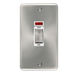 Scolmore DPSC503WH - 45A Ingot 2 Gang DP Switch With Neon - White Deco Plus Scolmore - Sparks Warehouse