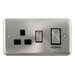 Scolmore DPSC504BK - 45A Ingot 2 Gang DP Switch With 13A DP Switched Socket - Black Deco Plus Scolmore - Sparks Warehouse