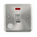 Scolmore DPSC523WH - 20A Ingot 1 Gang DP Switch With Flex Outlet + Neon - White Deco Plus Scolmore - Sparks Warehouse