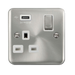 Scolmore DPSC571UWH Deco Plus Satin Chrome 1g Skt Usb 2.1a Dp  Scolmore - Sparks Warehouse