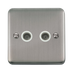 Scolmore DPSS066WH - Twin Coaxial Outlet - White Deco Plus Scolmore - Sparks Warehouse